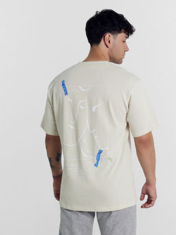 Футболка мужская бежевая с печатью белый песок +печать2 111846 - Mark formelle фото 4