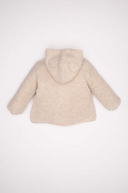 Кардиган на пуговицах и капюшоне для маленьких девочек - Defacto фото 5