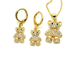 Подвеска и серьги "Мишка"