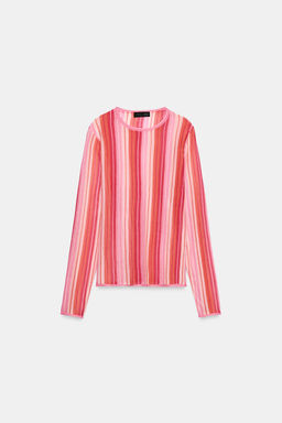 JERSEY PUNTO FINO RAYAS / Rojo / Blanco - Zara фото 4