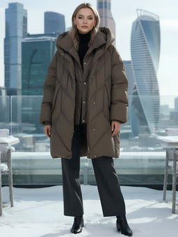 Пальто двубортная зимнее утепленное Бренд: Visdeer  фото 23