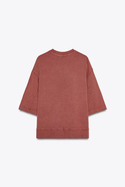 FADED-EFFECT OVERSIZE SWEATSHIRT - Zara фото 22