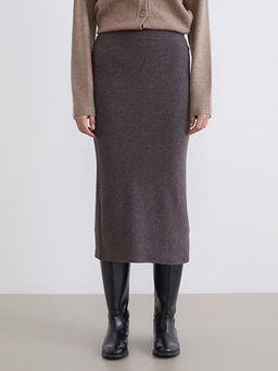 Beli Lastikli Y?rtma?l? Triko Etek