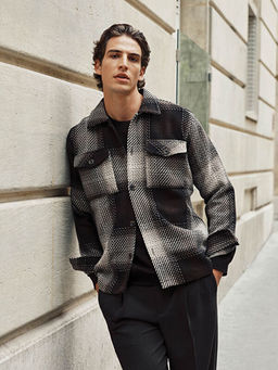 Regular Fit Ekose Erkek Oduncu G?mlek Ceket