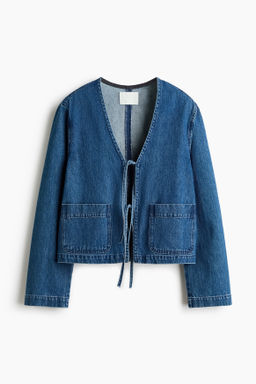 Chaqueta denim con lazadas