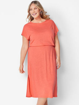 Женское льняное платье с вискозой ESMARA