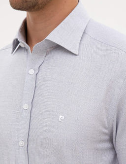A__k Lacivert Slim Fit Uzun Kollu G_mlek