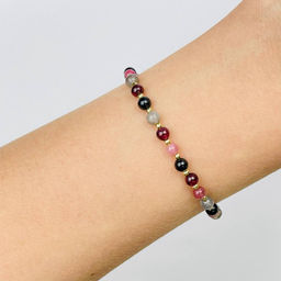 Браслет для Скорпиона из Турмалина,Лабрадора и Граната