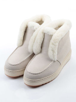 04-5603-9 MILK Ботинки зимние женские (натуральная кожа, 100% шерсть)