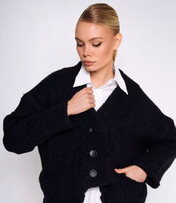 Кардиган #КТ45740, чёрный