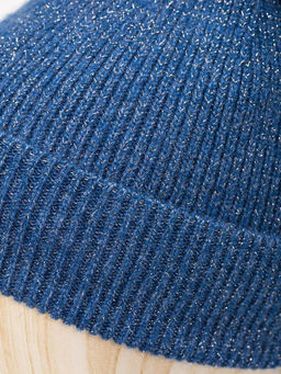 Шапка жен. шерсть+нейл+акр+люр LB-D77103 denim blue - Labbra фото 6