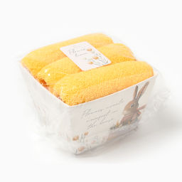 Набор полотенец Этель Кролик с цветами 35х50 см - 3 шт, 100% хл, махра 340 г/м2  фото 7