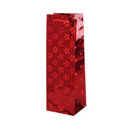 Цена за 12 шт. Пакет под бутылку 12х36х10 голография / GW-117 /уп12/1200/плотность бумаги 128г/м2 - Галеонтрейд фото 4