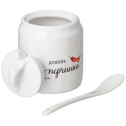 Баночка для специй Lefard Crumpled с ложкой 7.5×7.5×10.5 см 220 мл  фото 3