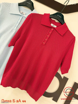 Футболка женская поло однотонная