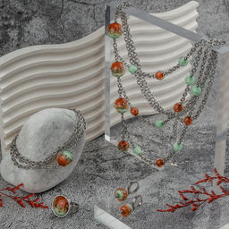 Серьги из муранского стекла PARADISE APPLES LC3460