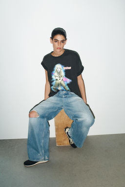 BRITNEY SPEASRS FADED-EFFECT T-SHIRT - Zara фото 4