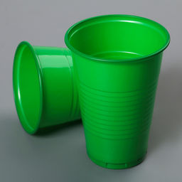 Цена за 100 шт. Стакан одноразовый пластиковый Стандарт, 200 мл, цвет зелёный