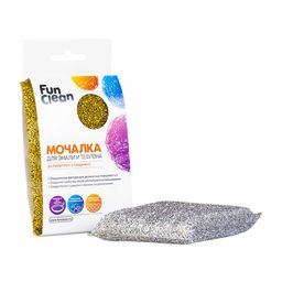 FUN CLEAN мочалка д/эмали и тефлона (1шт) с поролоном, фольгированная оплетка