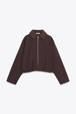 PLEATED FLEECE BOMBER JACKET - Zara фото 5