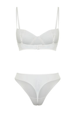 TRENDYOLMILLA Beyaz Fitilli Etiket Detayl? Ip Ask?l? Kaps?z Orme Ic Camas?r? Tak?m? THMSS24CC00029 фото 15