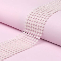 Лента с имитацией жемчуга, 4 см, 9±1 м, белая