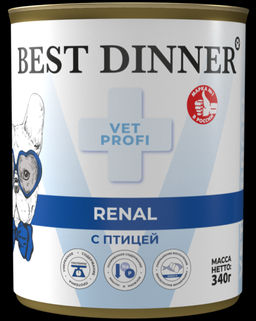 Влажный корм при заболеваниях почек у взрослых собак с птицей Renal 7806