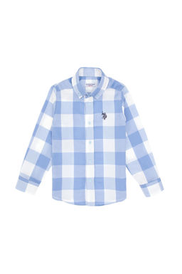 Голубая рубашка с длинным рукавом для мальчика Неожиданная скидка в корзине - U.s. polo assn фото 2