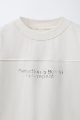 FADED-EFFECT SLOGAN T-SHIRT - Zara фото 3