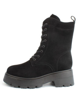 04-M3-1376 BLACK Ботинки зимние женские (натуральная замша, натуральный мех)
