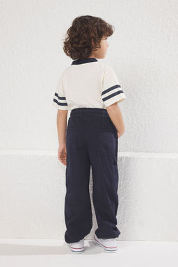 Bej %100 Pamuk Erkek Cocuk Cep Detayl? Lastikli Kordonlu Dokuma Pantolon TKDSS25PL00005 - Trendyolmilla фото 8