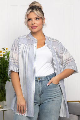 Блуза Июль (голубая) Б13876-24М - Lt collection фото 10