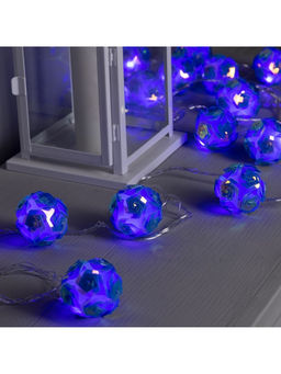 Гирлянда Нить 4.5 м с насадками Цветочные шары, IP20, прозрачная нить, 15 LED, свечение фиолетовое, 220 В - Luazon lighting фото 8