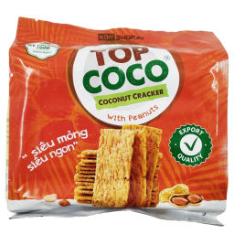 Кокосовые крекеры с арахисом Топ Коко (Top Coco), Вьетнам, 150 г