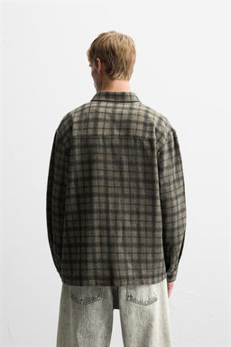 CHECK PIERCING OVERSHIRT - Zara фото 3