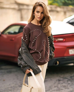 Свитшот с бусинами SSB003 - Sahar art lab фото 6