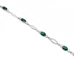 Браслет из серебра куб.циркон., Брс085з