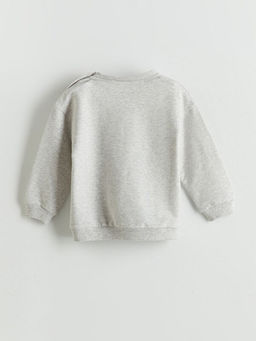 Bisiklet Yaka Mickey Mouse Bask?l? Erkek Bebek Sweatshirt ve E?ofman Alt