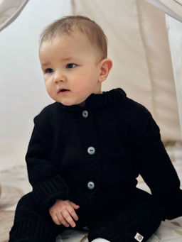 Черный полушерстяной комбинезон - Kogankids фото 3