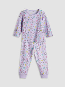 Bisiklet Yaka K?z ?ocuk Pijama Tak?m?