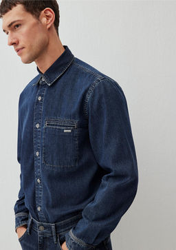 Barry Mavi Edition Koyu Mavi Jean Gomlek  фото 2