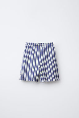 STRIPED LABEL STRAIGHT BERMUDA SHORTS - Zara фото 2