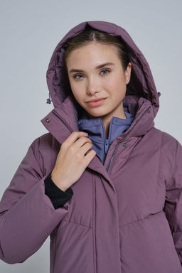 Пуховик Длинный Фиолетовый