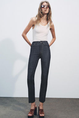 ZW COLLECTION BOOTCUT HIGH-WAIST CROPPED JEANS - Zara фото 7