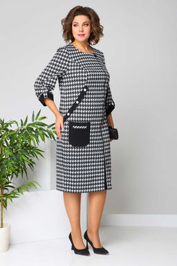 Платье Асолия 2695 чёрно-серый - NIKVA фото 3