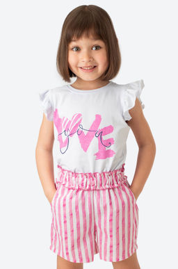Летний хлопковый костюм с лайкрой для девочки Bonito
