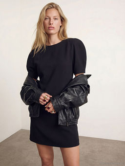 Bisiklet Yaka Mini Elbise