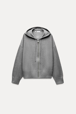 KNIT CARDIGAN WITH HOOD - Zara фото 6