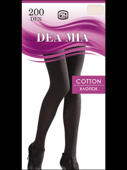 Колготки теплые DEA MIA COTTON 200 (хлопковые) ROSSO