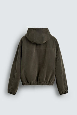 VELOUR HOODED PUFFER JACKET - Zara фото 7